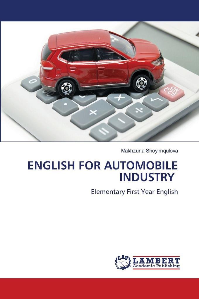 ENGLISH FOR AUTOMOBILE INDUSTRY
