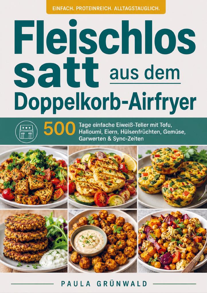 Fleischlos satt aus dem Doppelkorb-Airfryer