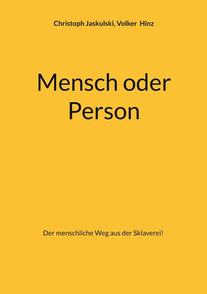 Mensch oder Person
