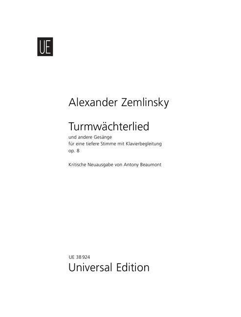 Turmwächterlied und andere Gesänge op. 8