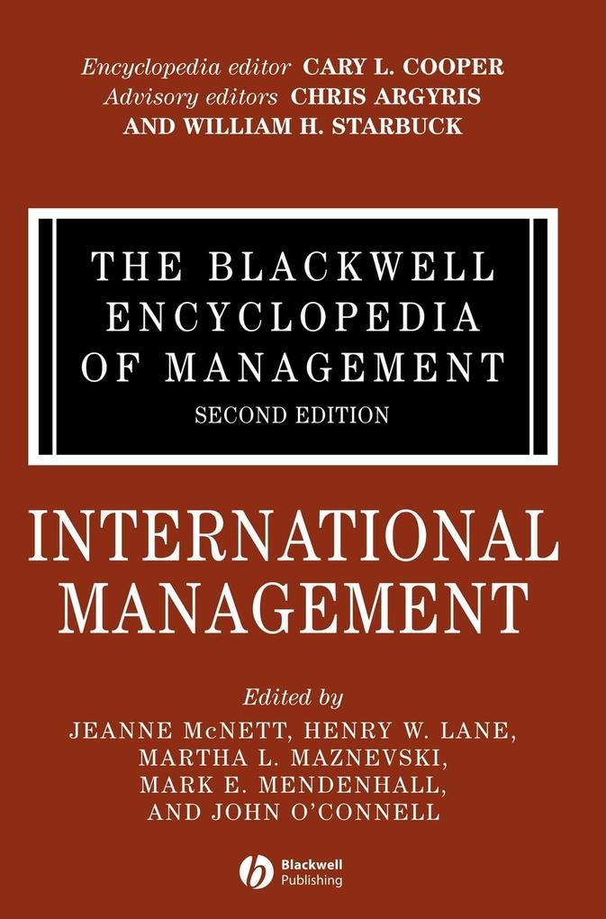 The Blackwell Encyclopedia of Management International Management