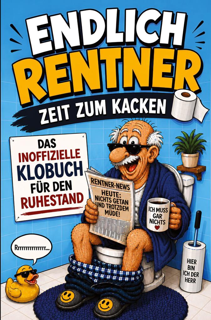 Endlich Rentner - Zeit zum Kacken: Das inoffizielle Klobuch für den Ruhestand (Geschenk zum Renteneintritt für Männer)