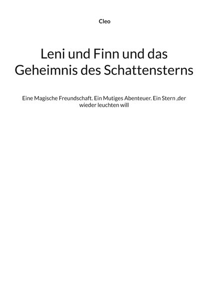Leni und Finn und das Geheimnis des Schattensterns