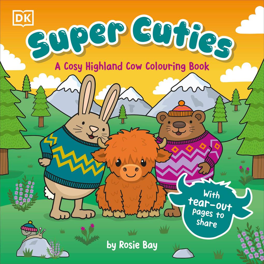 Super Cuties A Cosy Highland Cow Colouring Book