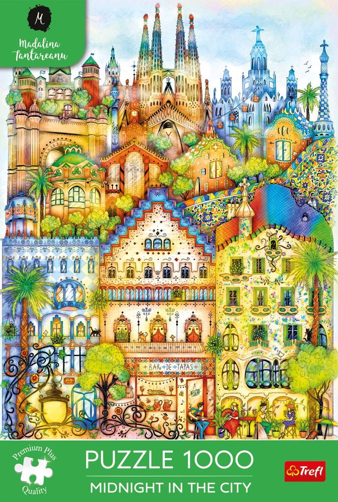 Puzzle Premium Plus 1000 Mitternacht in Barcelona