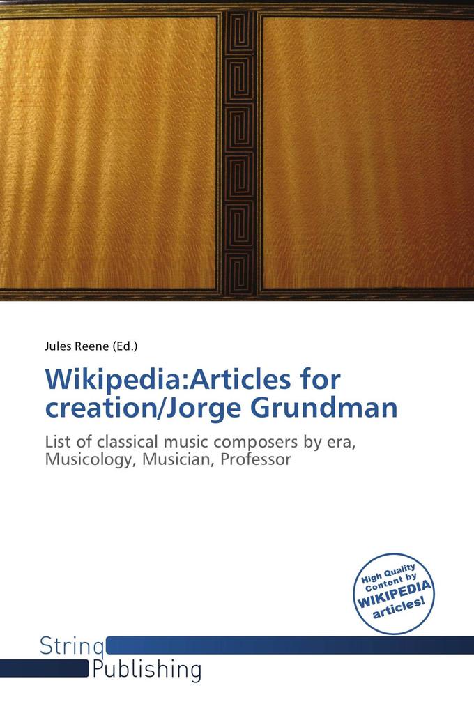 Wikipedia:Articles for creation/Jorge Grundman