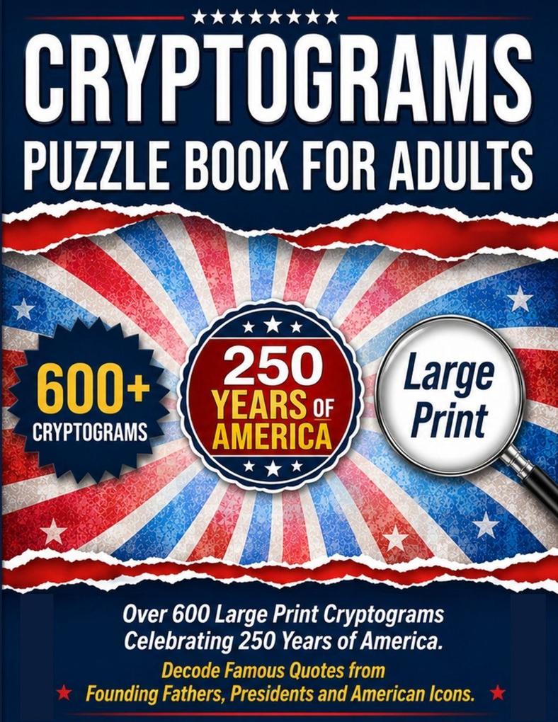 Cryptograms Puzzle Book For Adults
