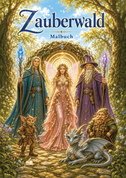 Zauberwald Fantasy Malbuch für Erwachsene und Jugendliche mit 100 magischen Ausmalmotiven