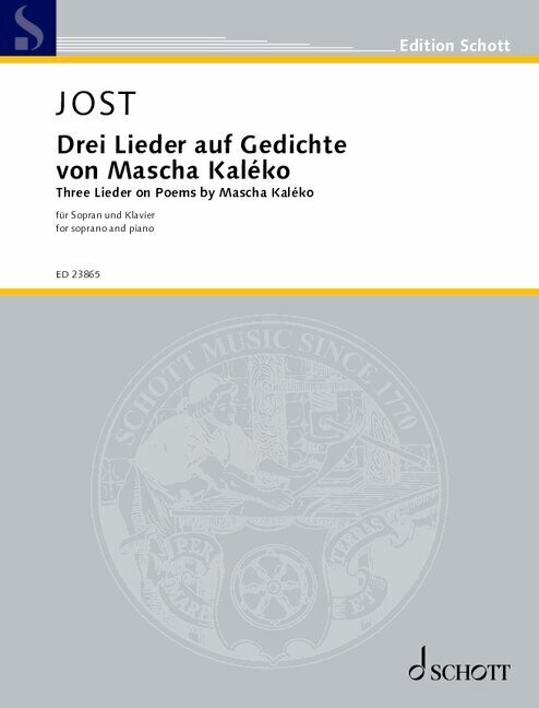 Drei Lieder auf Gedichte von Mascha Kaléko