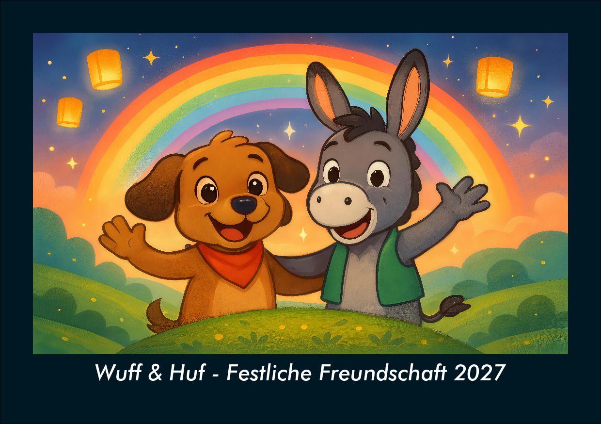 Wuff & Huf - Festliche Freundschaft 2027 Fotokalender DIN A5