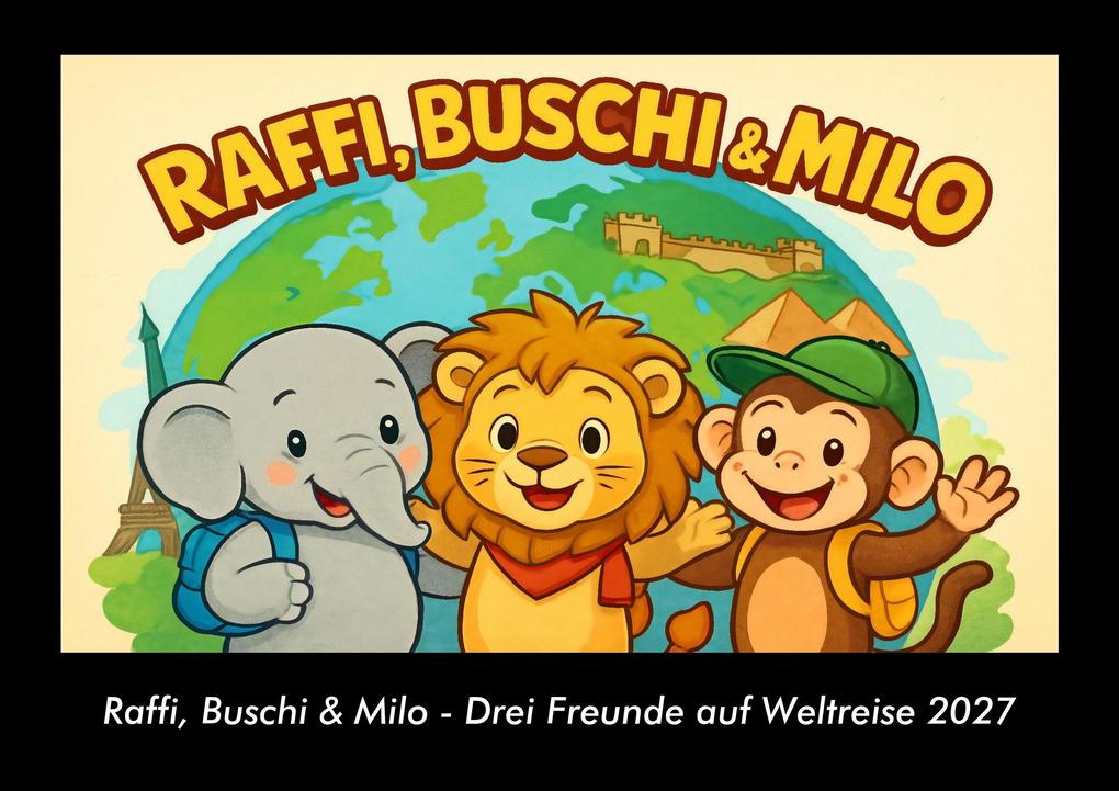 Raffi Buschi & Milo - Drei Freunde auf Weltreise 2027 Fotokalender DIN A3