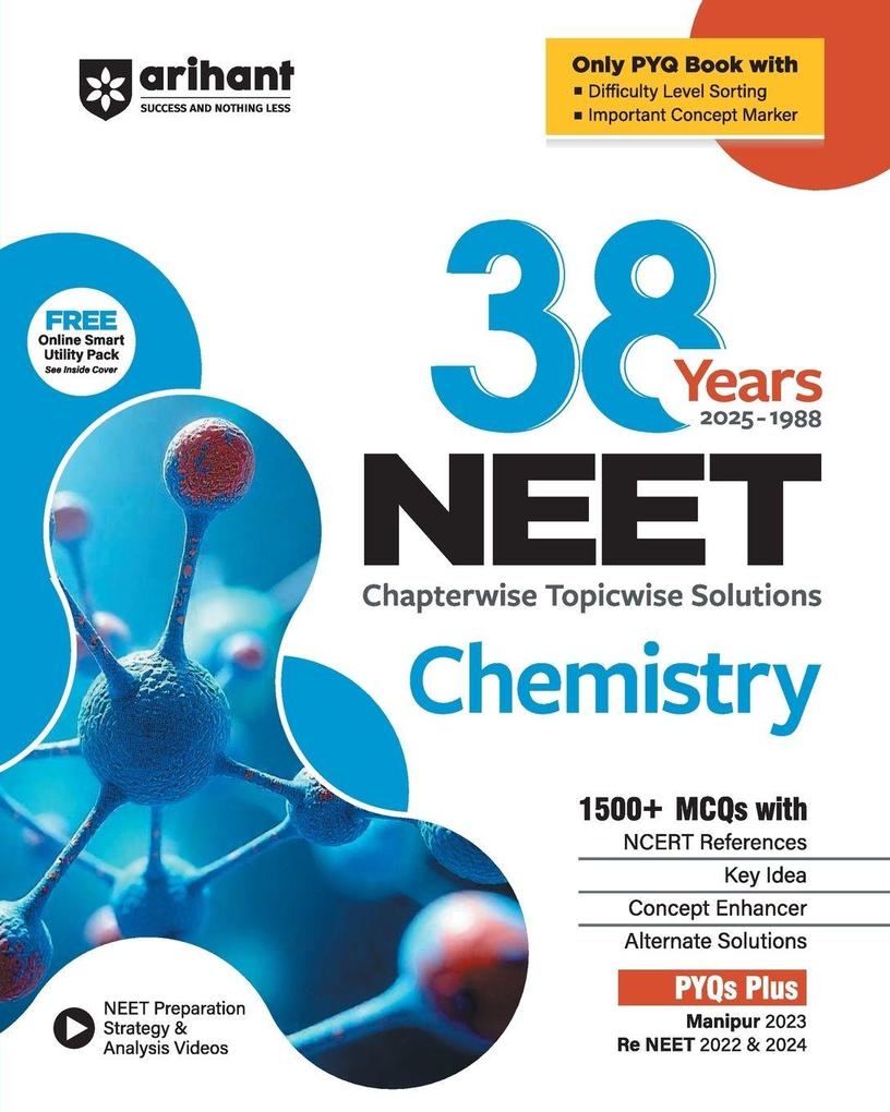 38 Years' 2025-1988 NEET Chapterwise Topicwise Solutions Chemistry