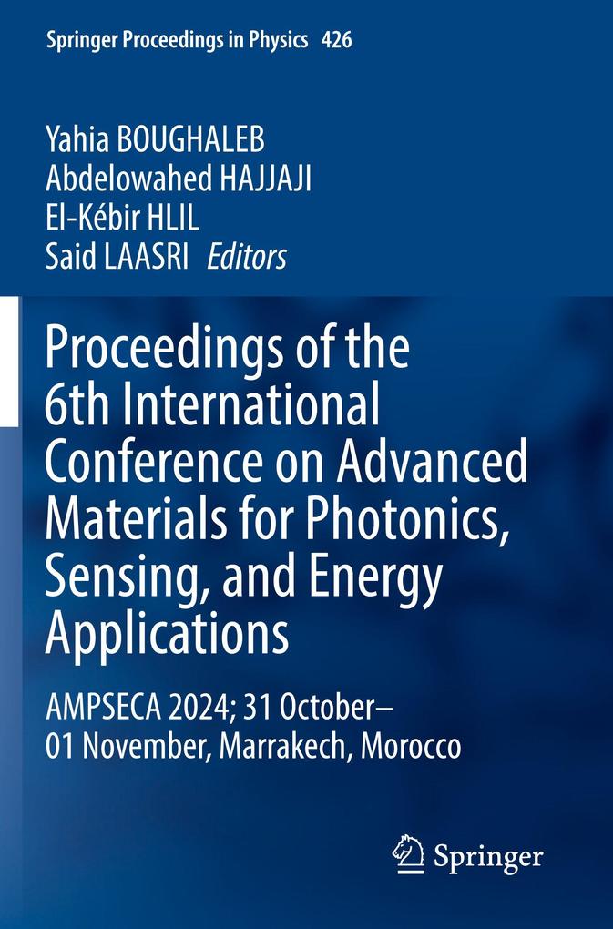 Proceedings of the 6th International Conference on Advanced Materials for Photonics Sensing and Energy Applications