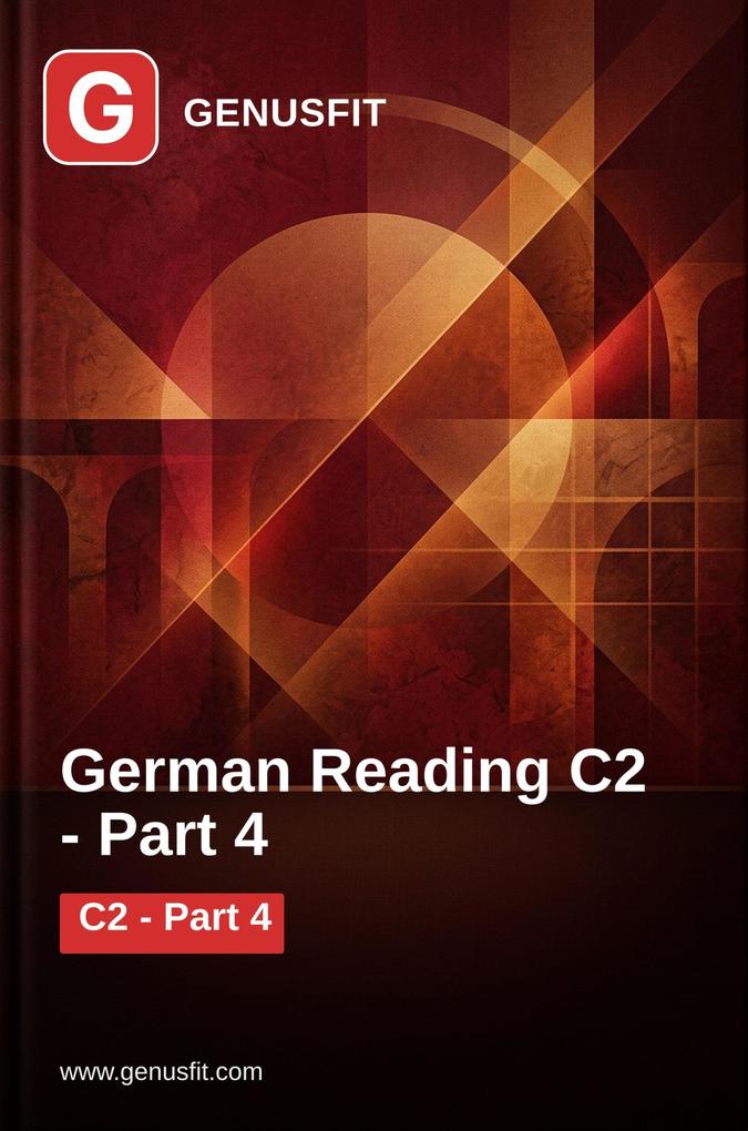 GenusFit: German Reading C2. Part 4/7