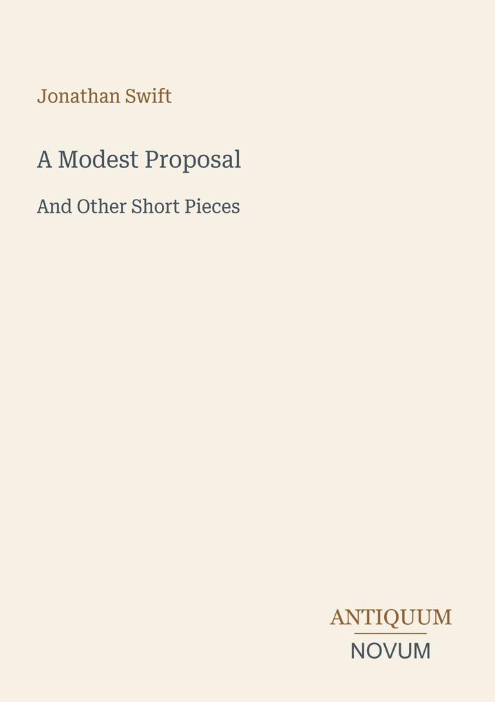 A Modest Proposal
