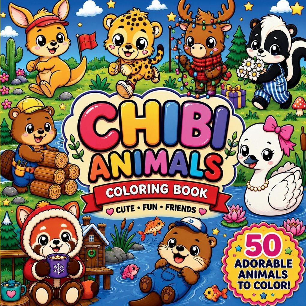 Chibi Animals Coloring Book