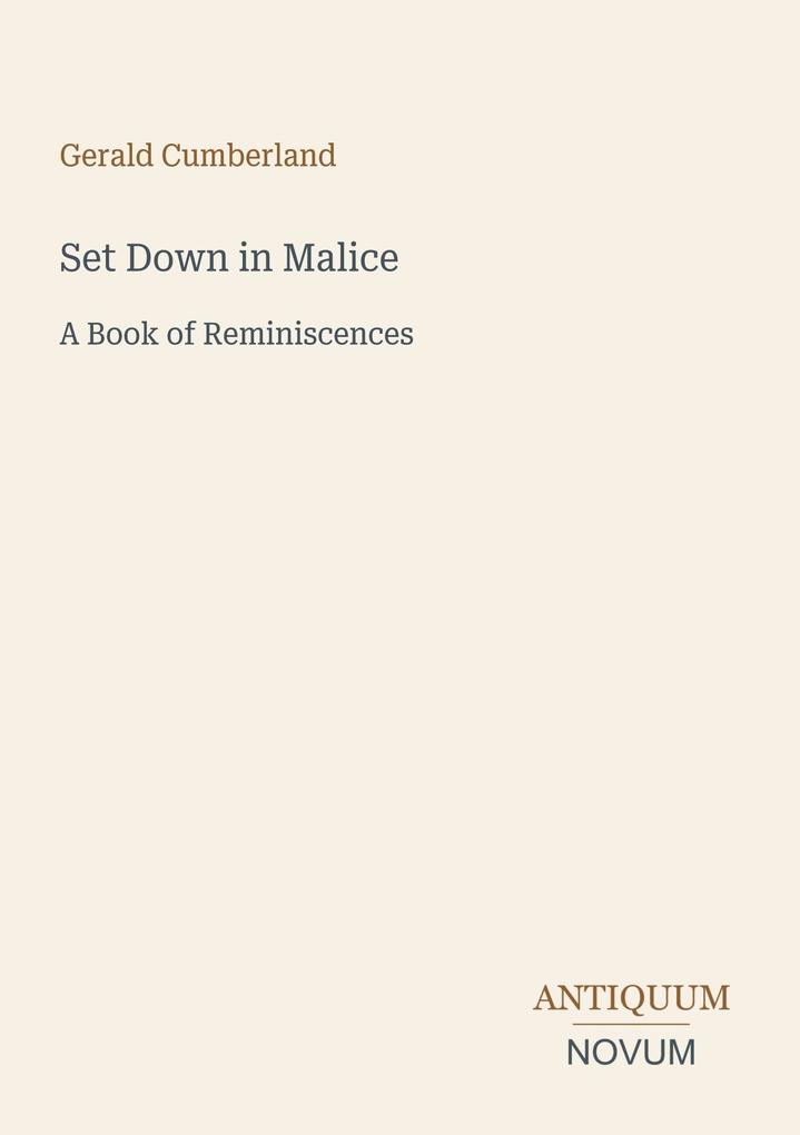 Set Down in Malice