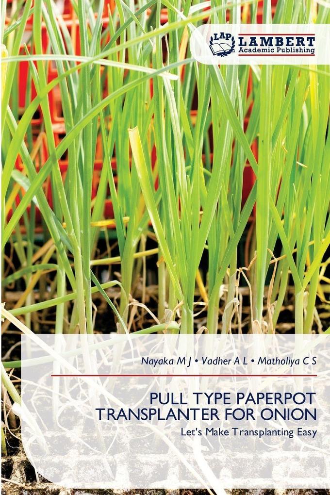 PULL TYPE PAPERPOT TRANSPLANTER FOR ONION