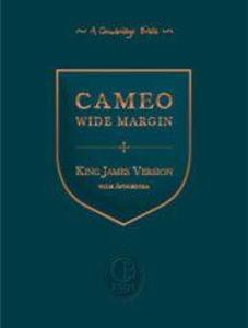 KJV Cameo Wide Margin Reference Edition with Apocrypha Black Calf Split Leather KJ454:XRMA