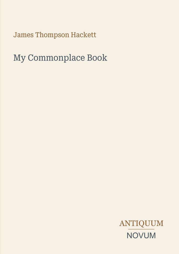 My Commonplace Book
