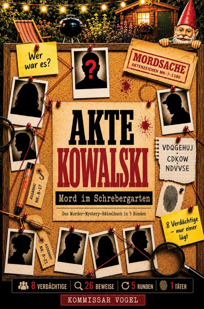 Akte Kowalski: Mord im Schrebergarten: Das Murder-Mystery-Rätselbuch in 5 Runden - Ermittle kombiniere und finde den Täter