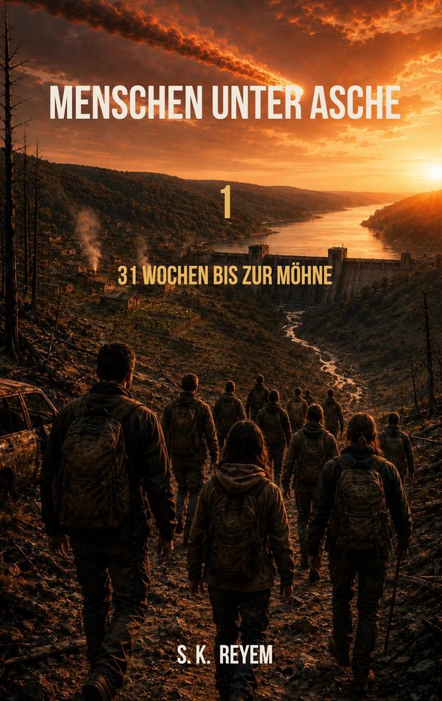 Menschen unter Asche