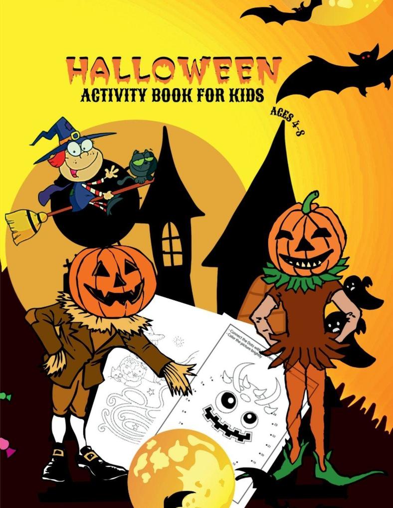 Halloween Activity Book for Kids Ages 4-8