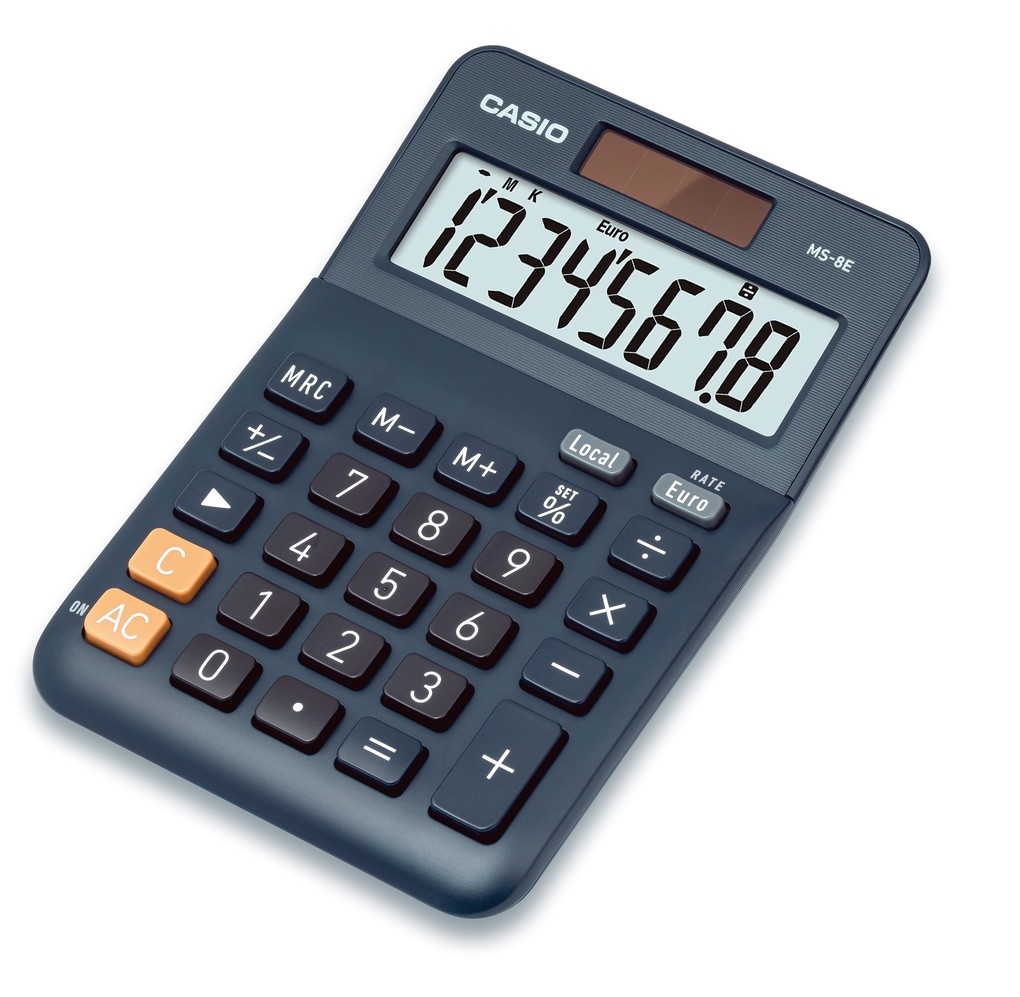 CASIO Tischrechner MS8E 8 Stellen Solar/Batterie