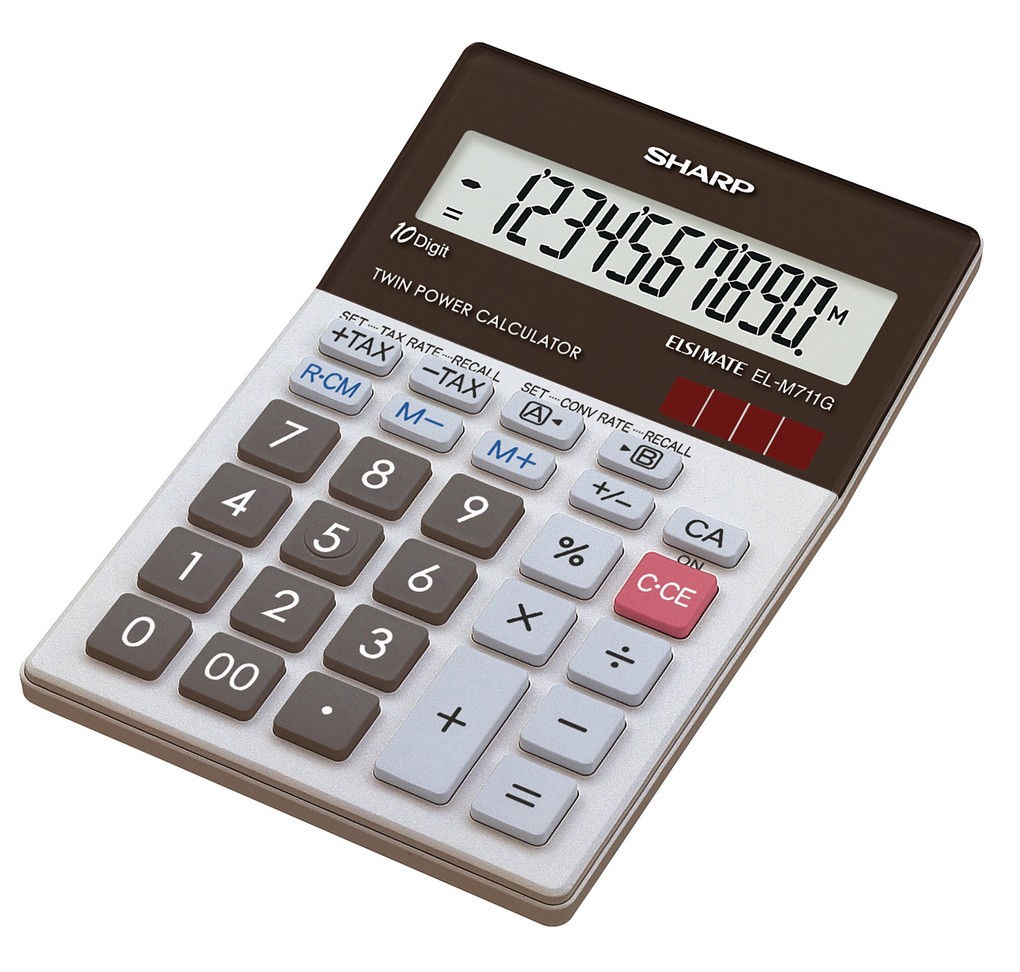 Sharp EL-M711GGY Calculators 1554494 Calculator grey compact design