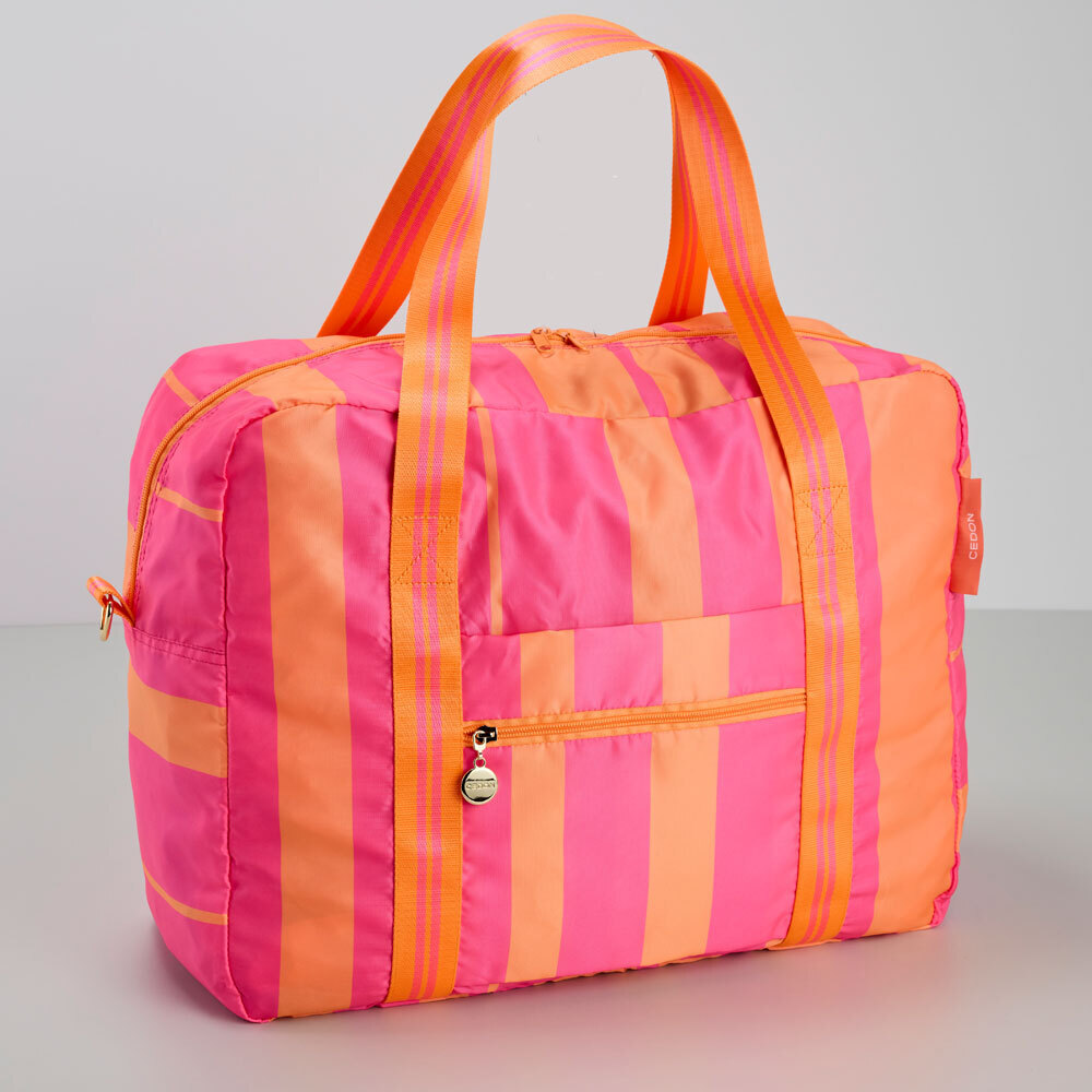 Easy Travelbag Stripes neon