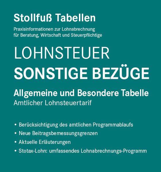 Tabelle Lohnsteuer 2026 Sonstige Bezüge Sonderausgabe Juli
