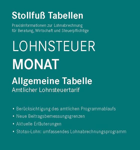 Tabelle Lohnsteuer 2026 Monat Sonderausgabe Juli