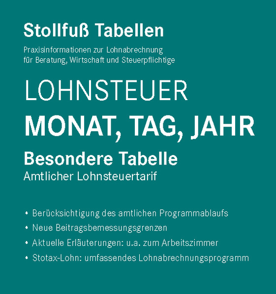 Tabelle Lohnsteuer 2026 Monat Tag Jahr Sonderausgabe Juli