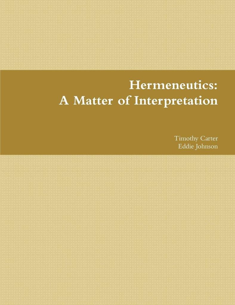 A Matter of Interpretation
