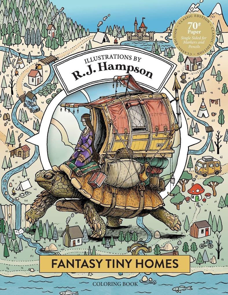 Fantasy Tiny Homes Coloring Book