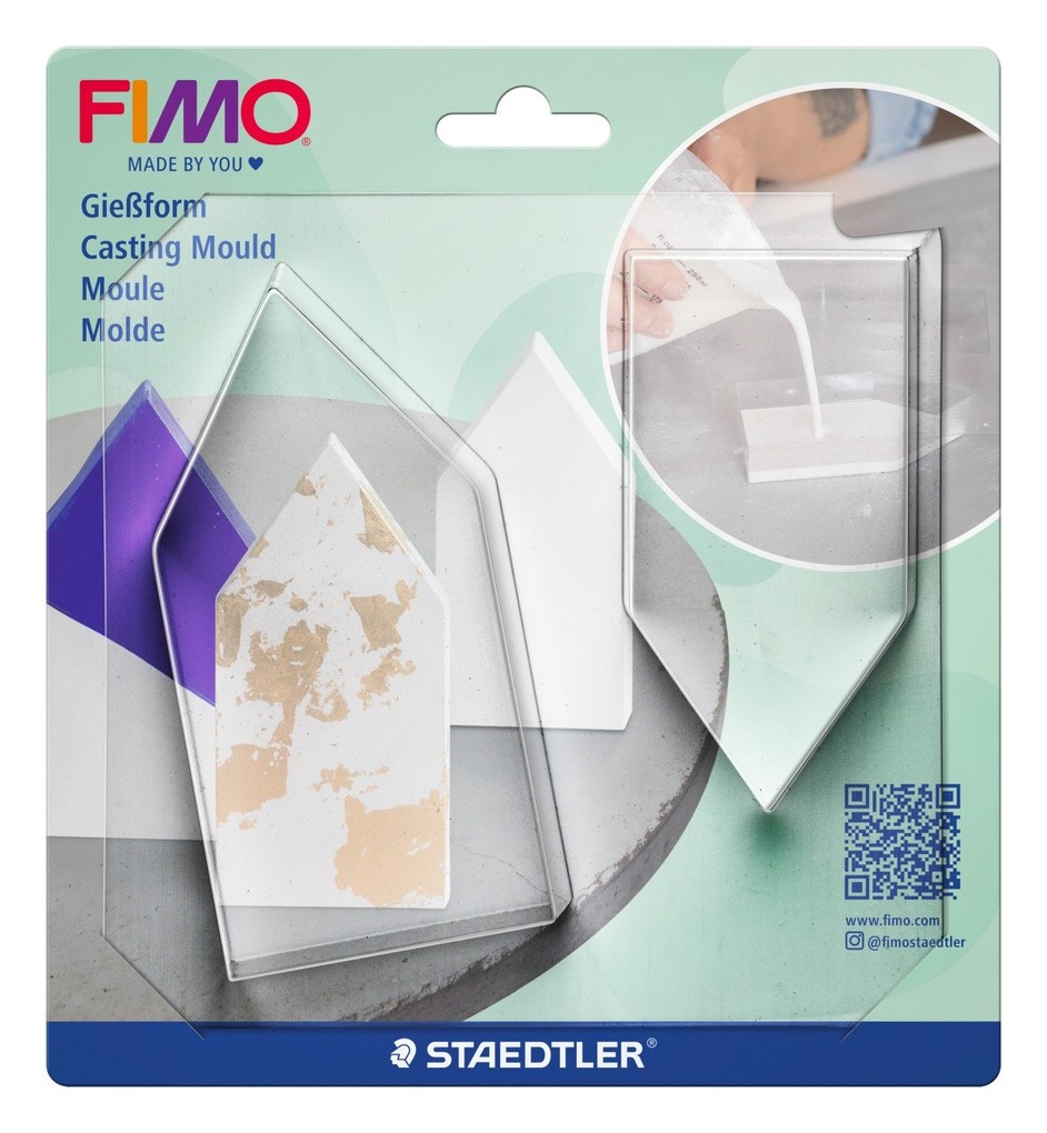 STAEDTLER FIMO Gießform Schalen Häuser 2 Stück
