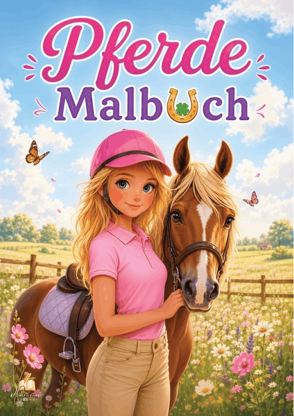 Pferde Malbuch für Mädchen von 6-8 Jahren mit 50 schönen Ausmalbildern