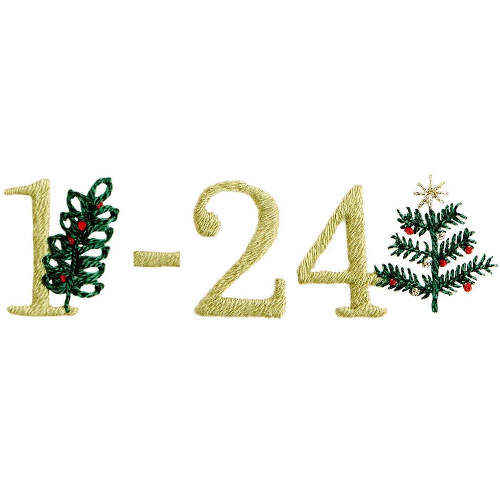 Stick & Stitch Packung Adventskalenderzahlen