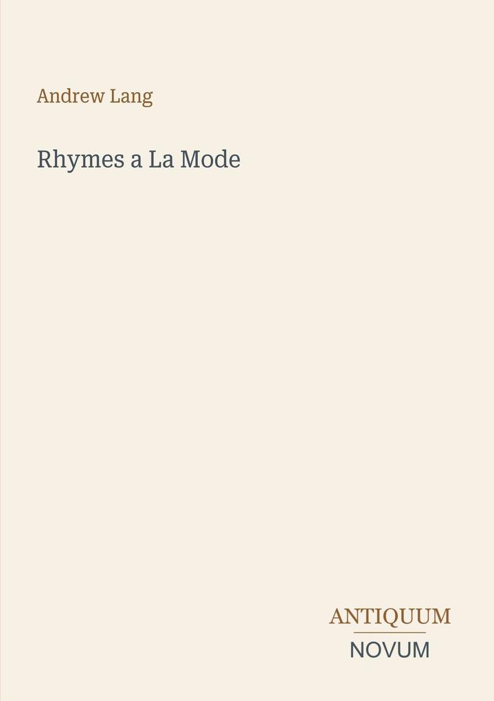 Rhymes a La Mode