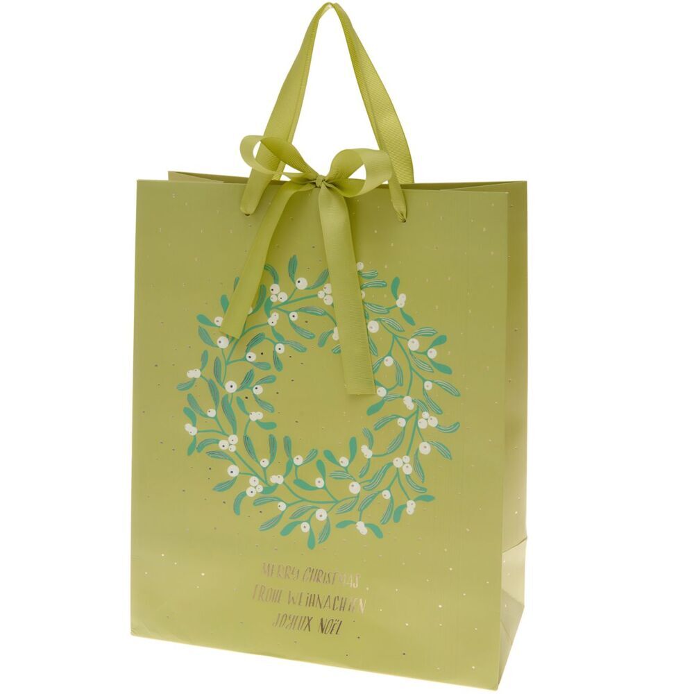 Geschenktüte Mistelkranz L FSC MIX