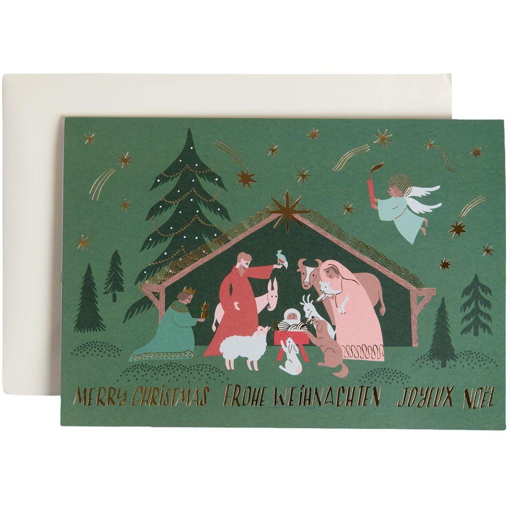 Pop Up Karte A5 / C5 Weihnachtskrippe FSC MIX