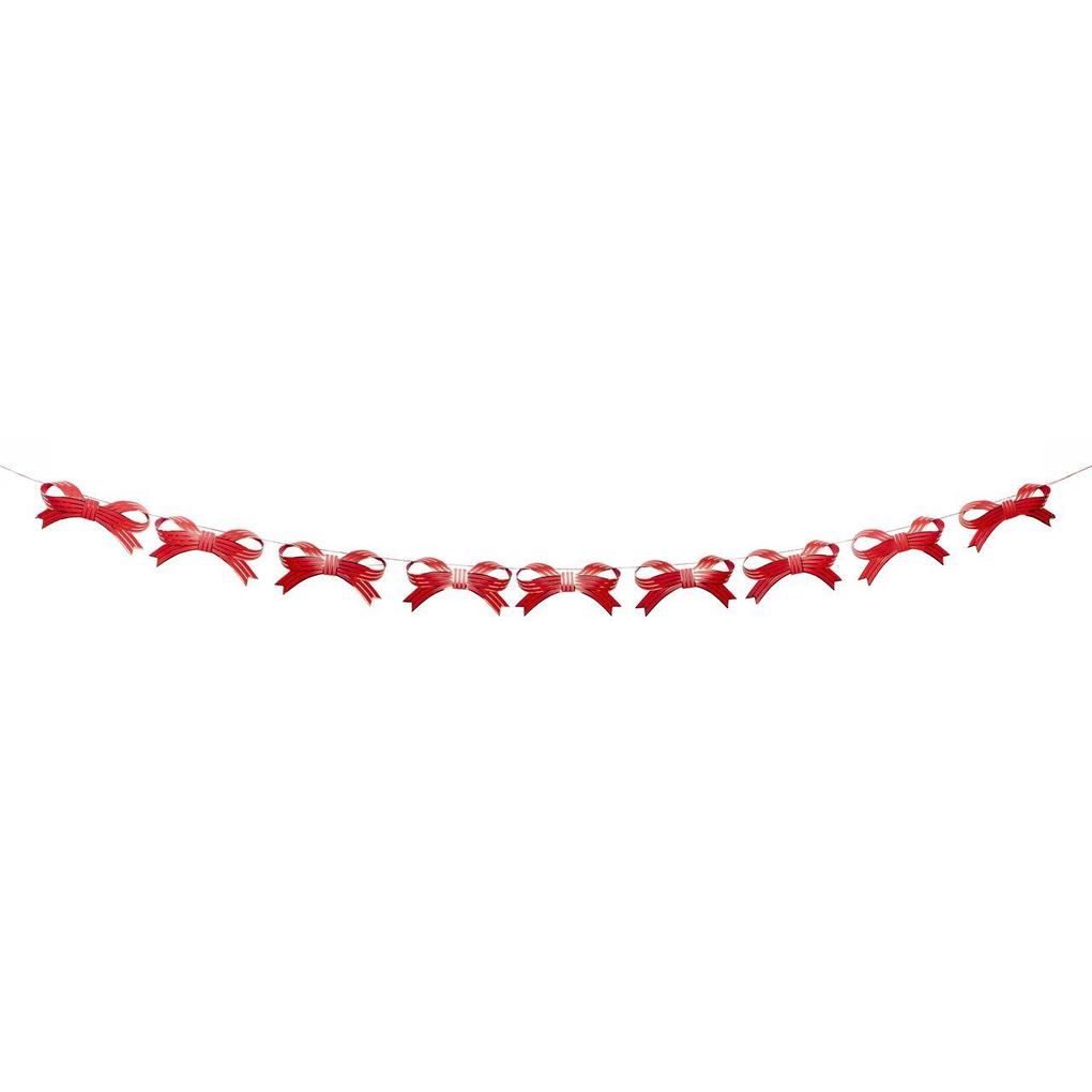 Girlande 3D Schleifen Rot/Gold FSC MIX
