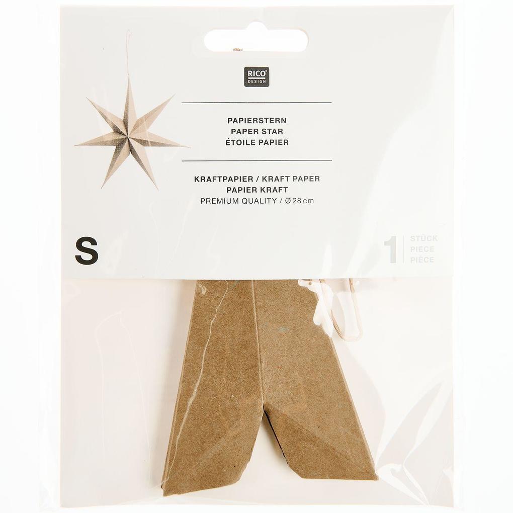 Papierstern Kraftpapier 28 cm FSC MIX