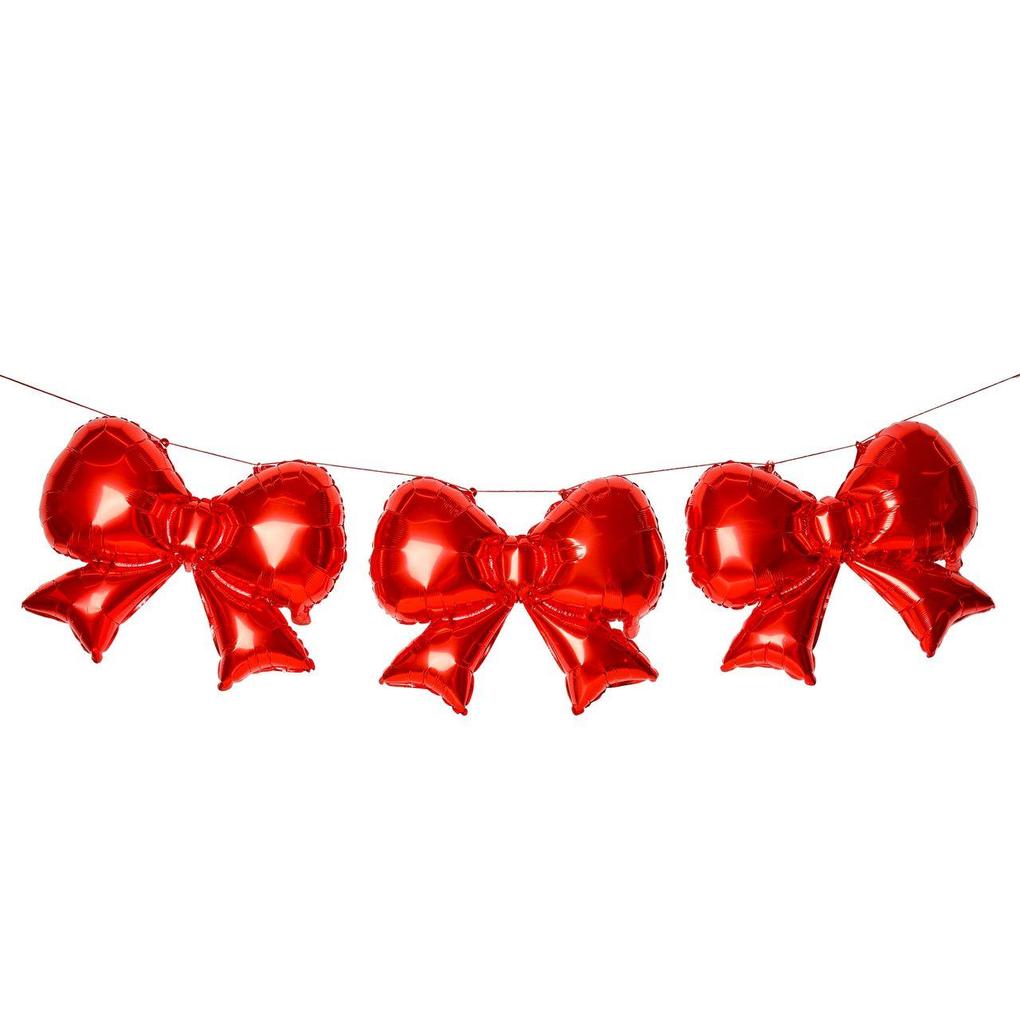 Folienballon Set Schleifen Rot