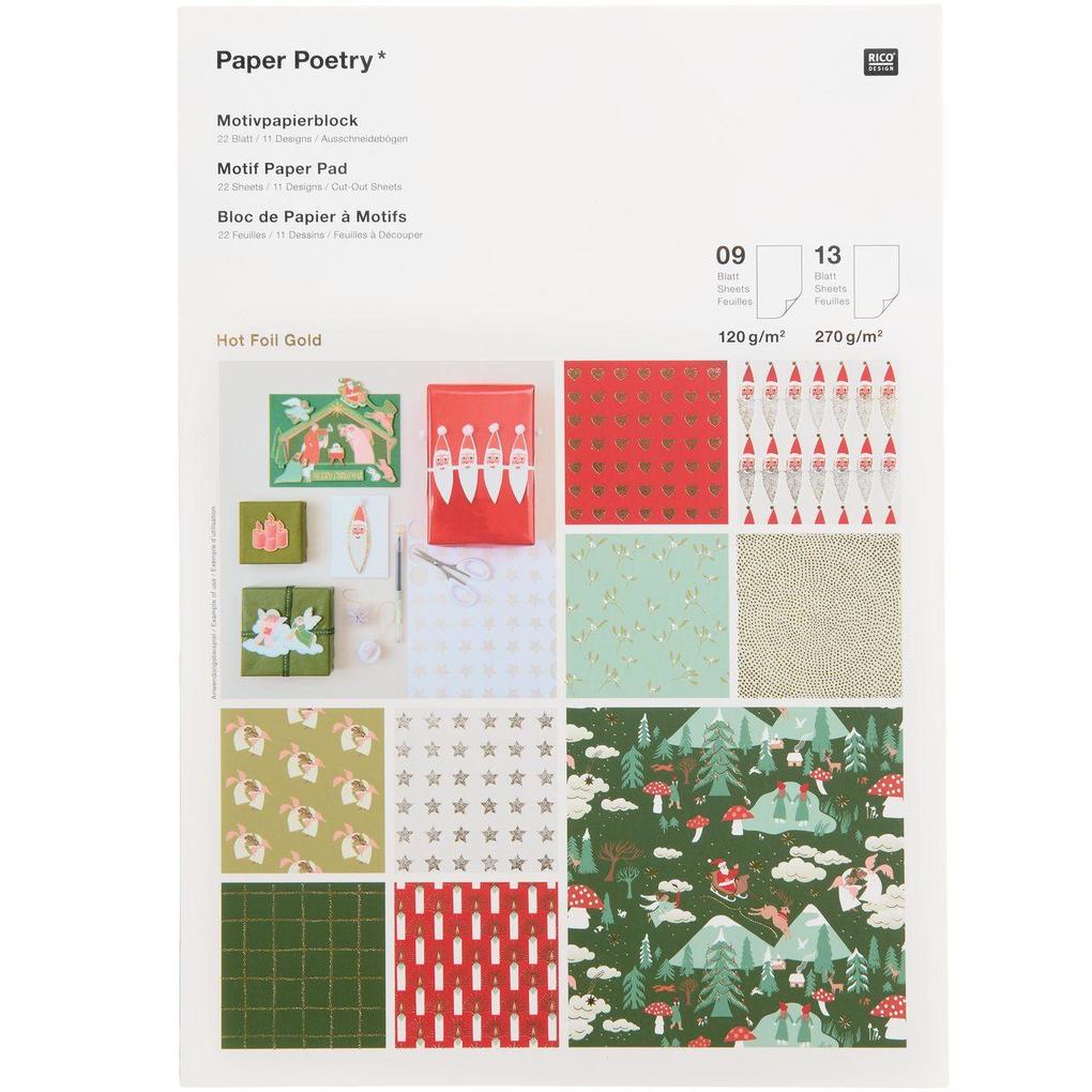 Motivpapierblock Advent Advent FSC MIX