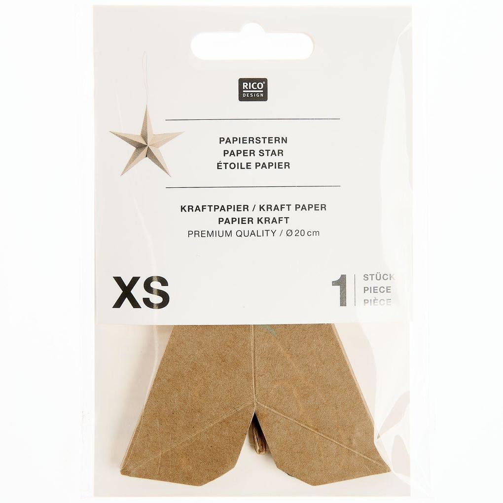 Papierstern Kraftpapier 20 cm FSC MIX