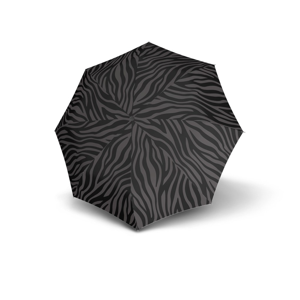 Knirps Taschenschirm A.200 medium duomatic öffnet & schließt automatisch zebra black