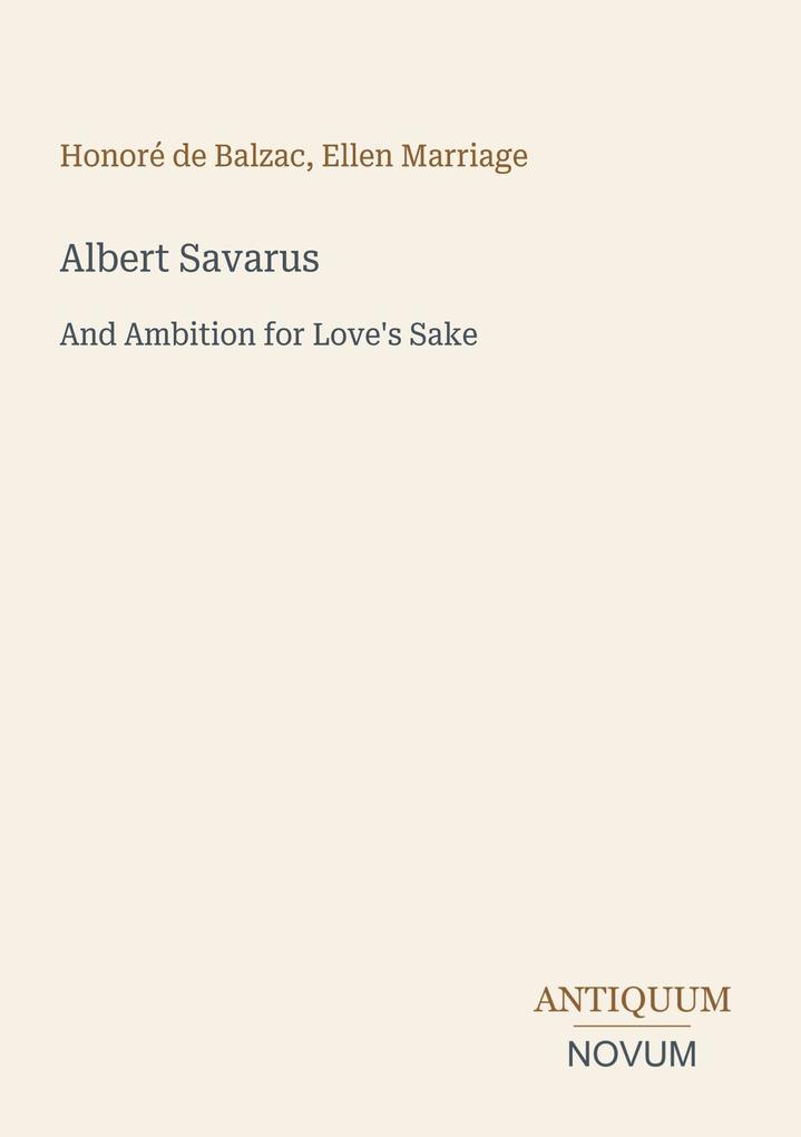 Albert Savarus