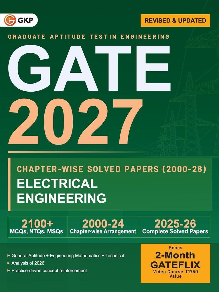GATE 2027 Electrical Engineering | 27 Years' Chapter-Wise Solved Papers (2000-2026) | Previous Year Questions with Detailed Solutions | By GKP