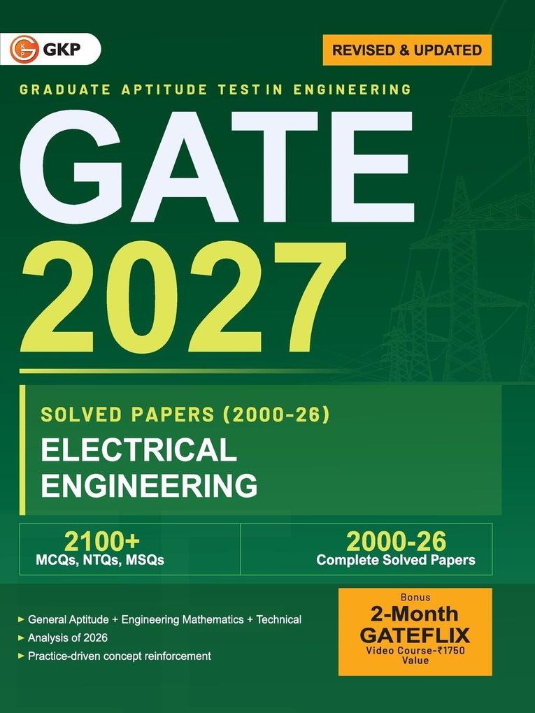 GATE 2027 Electrical Engineering | Solved Papers 2000-2026 | 27 Years' Previous Year Question Papers with Answer Key | By GKP